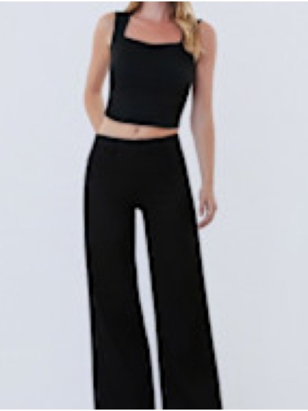 Women's Black Wide-Leg Pants - Classic High-Rise Style